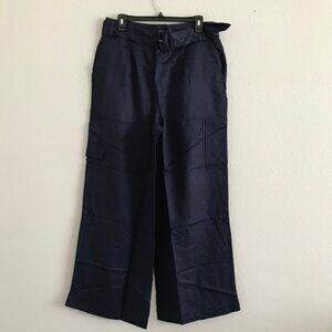 Studio Park x Amy Stran Lyocell Belted Crop Pant - Navy (Tall) a648612